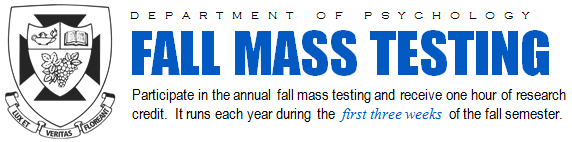 Fall Mass Testing